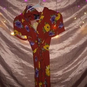 Forever 21 Red Floral Dress